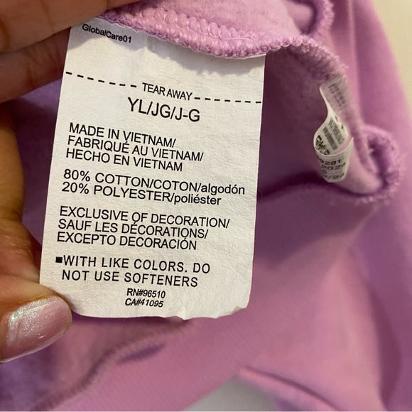 Under Armour Women's Youth Lavender Sweatshirt size Large cotton blend - Picture 4 of 9